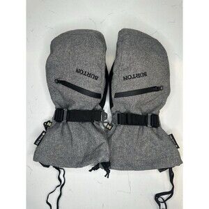 Burton Gore-Tex Snowboard Ski Mittens Gray Waterproof Warm Gloves Unisex